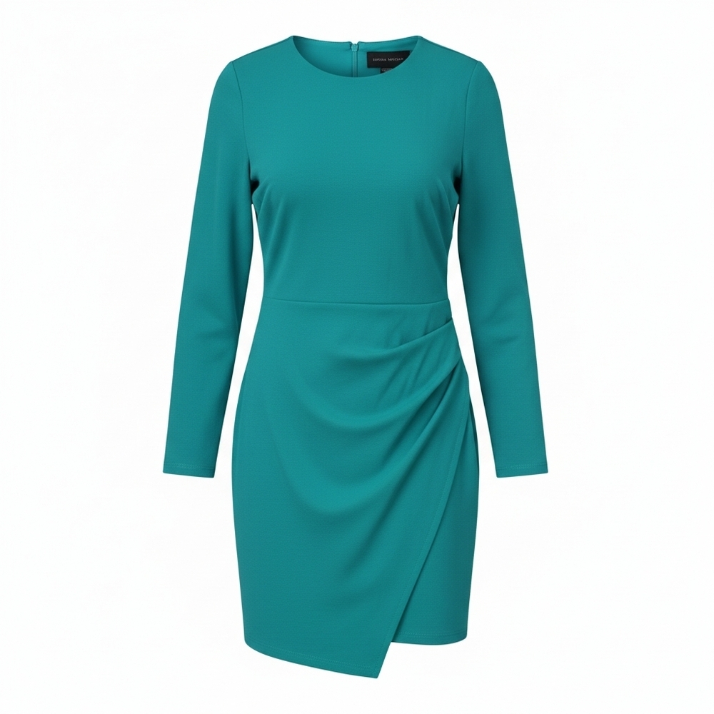 3x1 Bundle Donna Morgan Teal Long Sleeve, Sleeveless Striped & Cream Lace Dress